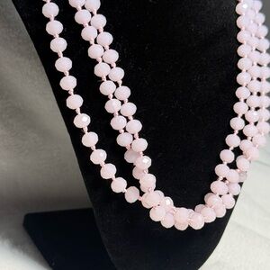 Elegant Pink Beaded Necklace